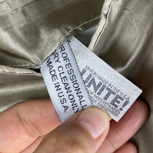 Vintage Oliver Wool Blazer Sport Coat Jacket Men 44L Tan Windowpane 3 Button - Picture 7 of 16